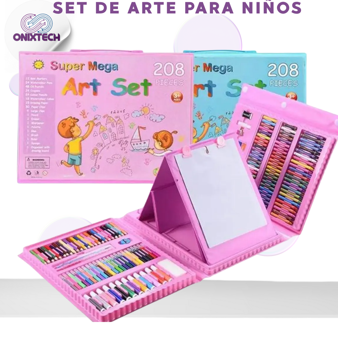 SET DE ARTE PARA NIÑOS 208 PIEZAS